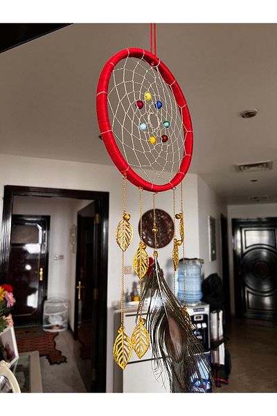 Kheyaal Hamd Crafted Dream Catcher with Feathers and Beads for Positive Energy