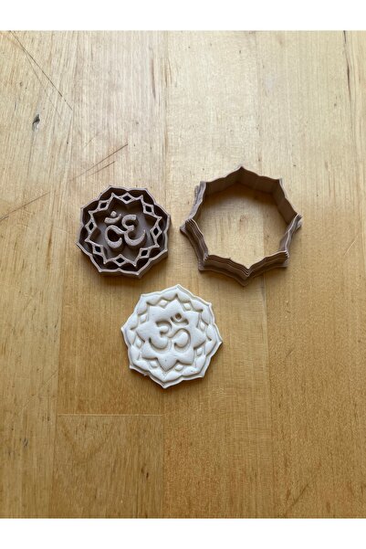Volala OM Mandala Polimer Kil / Seramik Çamuru Kalıbı - 4 cm