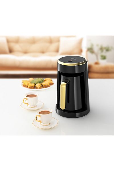 JANO Turkish Coffee Maker – Black & Gold – 480W – 0.3L