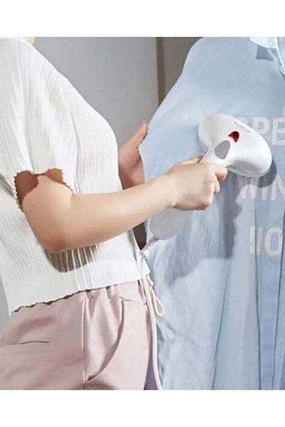 Denx مكواة بخار محمولة Dx3002 - 1500 واط، قاعدة من الفولاذ المقاوم للصدأ، 4 رؤوس قابلة للتبديل، تراف