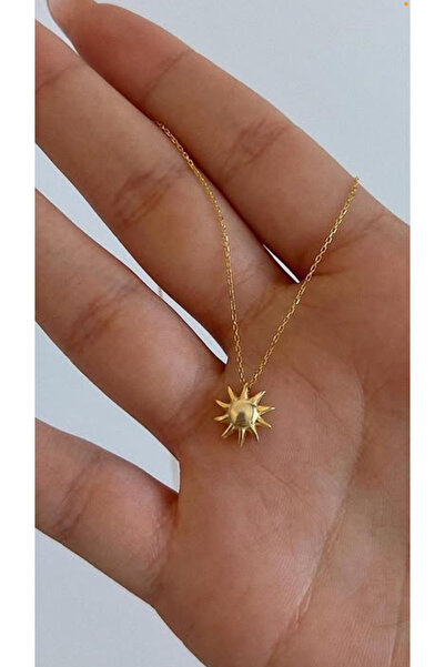 Wind Silver Güneş Kolye minimal 925 Ayar