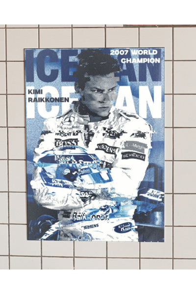 merccuri crafts Kimi Raikkonen F1 A3 Aşırı Yüksek Kaliteli Poster (Premium Fo...