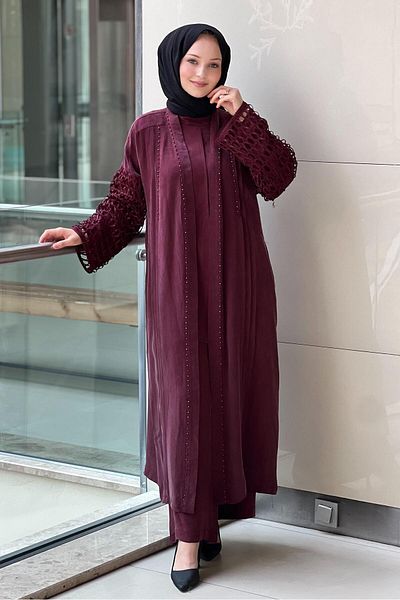 Ghisa 3 Piece Set with Mesh Sleeves Cap Zero Sleeve Undershirt Loose Pants