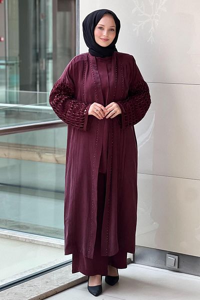 Ghisa 3 Piece Set with Mesh Sleeves Cap Zero Sleeve Undershirt Loose Pants
