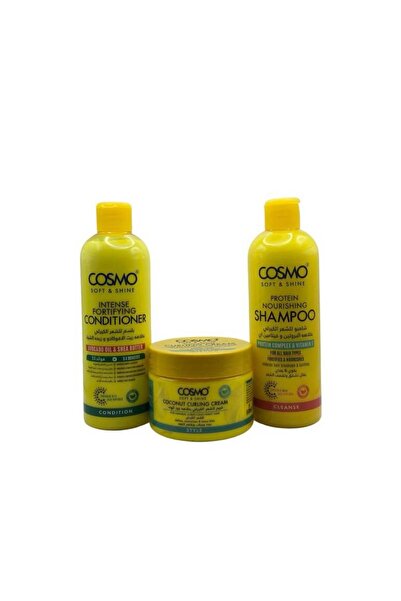 Cosmo شامبو + بلسم + كريم للعناية بالشعر الكيرلي للكبار من كوزمو