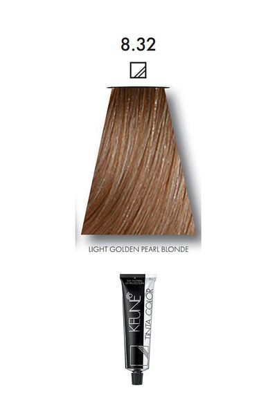 Keune 2 Packs of Keune Tinta Color Hair Dye No. 8.32 Light Golden Pearl Blonde