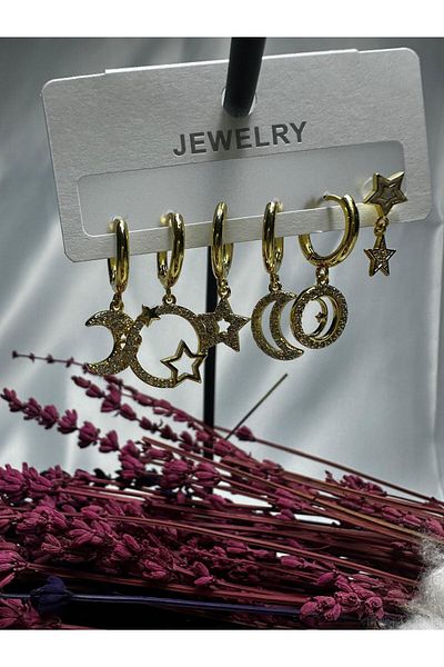 Mutenaura Stainless Steel Earrings Set of 6