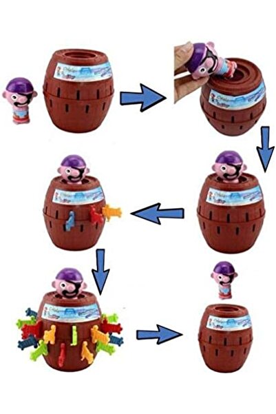 Generic Pirate Bucket Table Lucky Stab Pop Up Toy, Tricky Intellectual Barrel Games For Kids