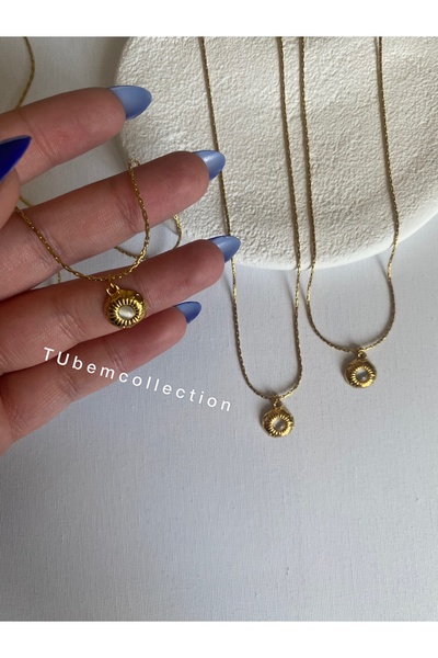 COLLECTİON Taşlı çelik kolye