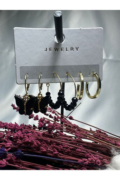 Mutenaura Stainless Steel Earrings Set of 6