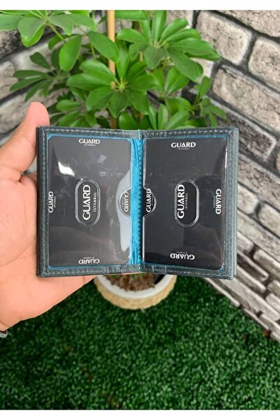 GUARD Antique Black Genuine Leather Card Holder Men / Women P1169