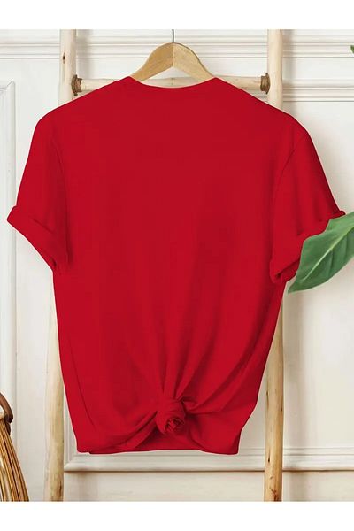 LEIVOR Book & Flower Design Printed Women's Cotton T-Shirt