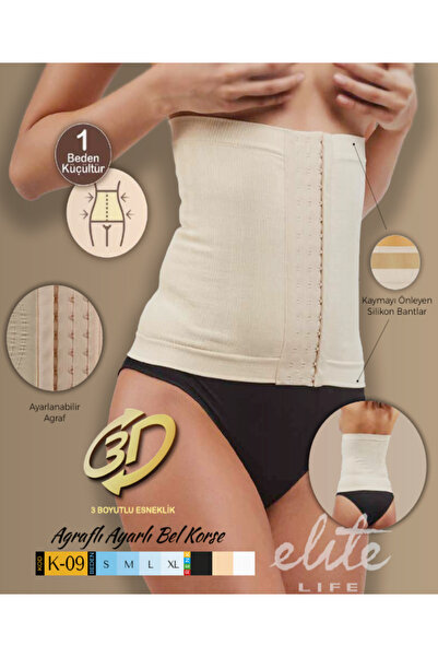 BENALİ Elite Li̇fe Adjustable Waist Corset with Clips Shrinks 1 Size