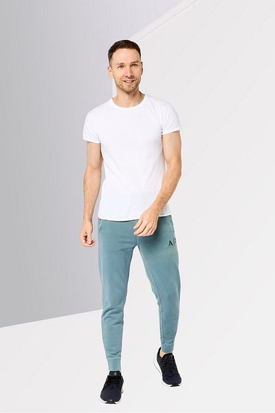 Armani Exchange Men Regular Fit Brand Logo Jogger Pants, Blue