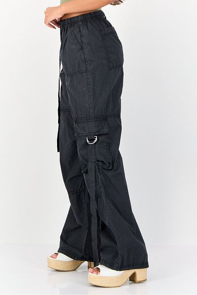 Don't Call Me Jennyfer Women Regular Fit Washed Cargo Pants, Black