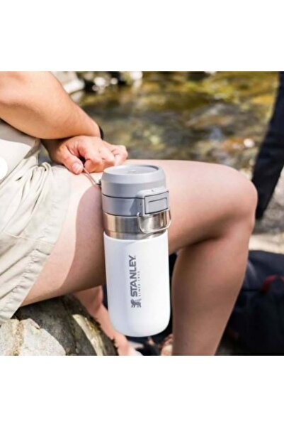 Stanley Go Quick Flip Water Bottle 0.47L Thermos Mug Cup Flask White
