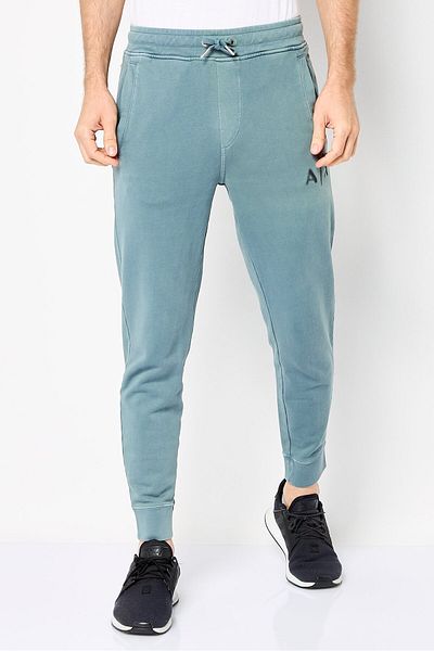 Armani Exchange Men Regular Fit Brand Logo Jogger Pants, Blue