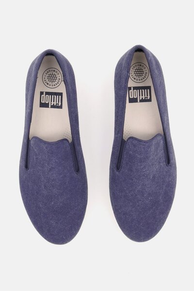 Fitflop Women Super Skate Closed Toe Slip On Casual Shoes, Navy/White