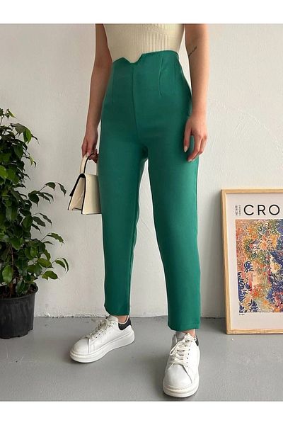 Işıltı kidss Atlas Fluted Trousers Petrol Green