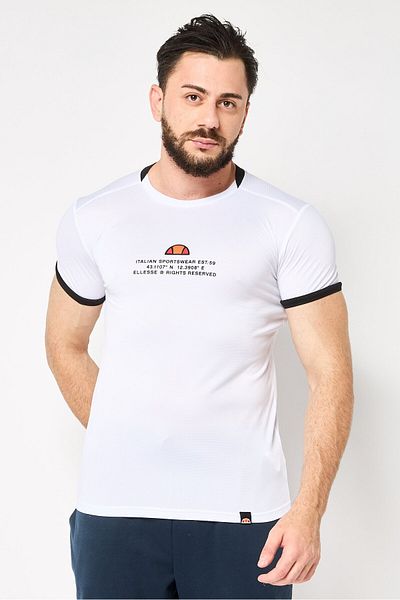 Ellesse Men Sportswear Fit Short Sleeves Training T-Shirt, White