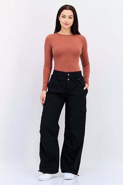 Don't Call Me Jennyfer Women Regular Fit Solid Cargo Pants, Black