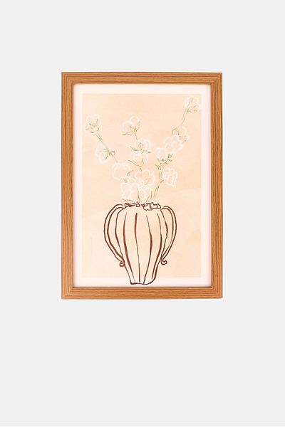 Muy Mucho Wooden Poster With Frame, Multicolor