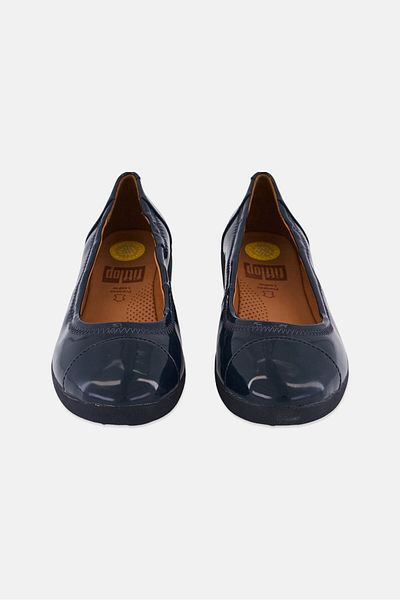 Fitflop Women F-Pop Ballerina Slip On Shoes, Navy