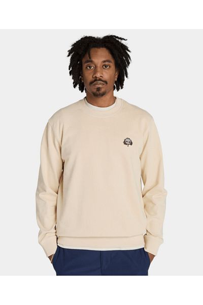 Timberland Tree Logo Patch Crewneck Men's Beige Sweatshirt Tb0A6Hhkefl1