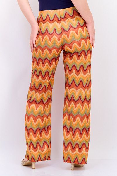 Koton Women Regular Fit Allover Print Wide Leg Pants, Multicolor