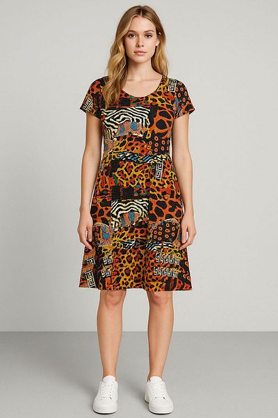 COTENCONCEPT 2 Pieces Draped Comfortable Fit Daily Combed Cotton Fabric Dress