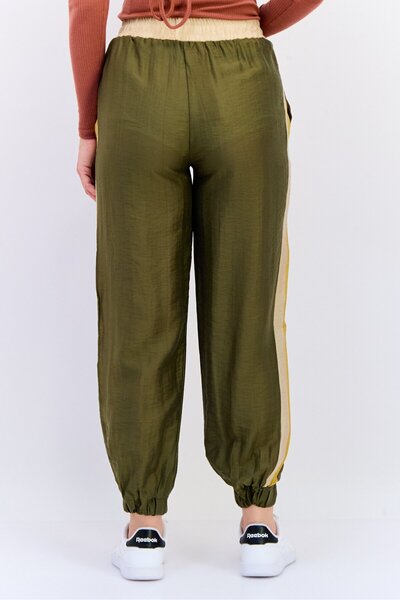 Koton Women Regular Fit Plain Jogger Pants, Olive