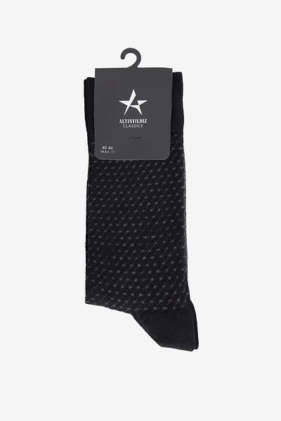 ALTINYILDIZ CLASSICS Men's Black Patterned Single Socks