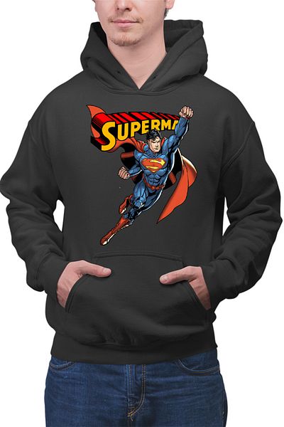 OEM Men's Hoodie Superman Vintage Logo Supernatural Fantasy American