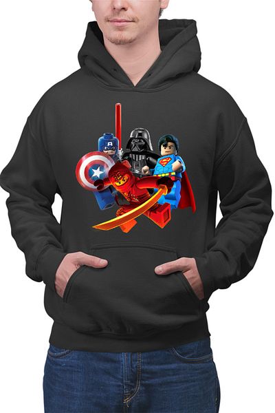 OEM Men's Hoodie Heroes Group Superman Darth Vader Captain America