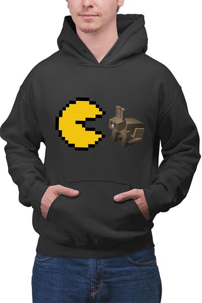 OEM Men's Hoodie Pac Man Minecraft Rabbit Pixel Game Simple Japan