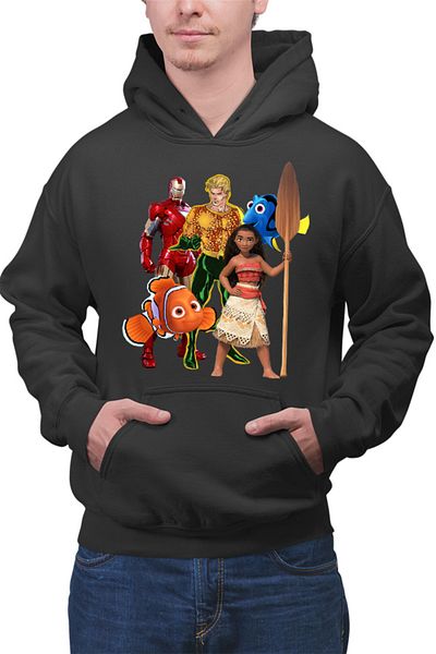 OEM Men's Hoodie Aquaman Ocean Moana Nemo Ironman Find Peace