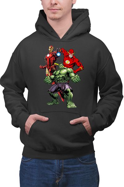 OEM Hanorac Barbati Ironman Hulk Flash Flying Hero Fantasy Comic Books