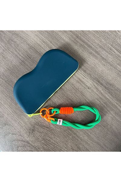 Choice Dark green Silicone Zipper Eyeglass Case, Sunglasses Storage Protective Case, Hanging Bag, Wallet, W