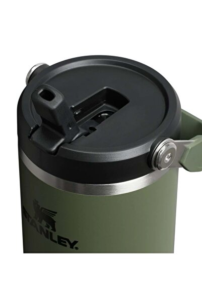 Stanley The Iceflow Flip Straw Thermos Cup with Straw 0.89 Lt Flask Khaki