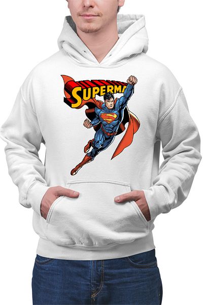 OEM Men's Hoodie Superman Vintage Logo Supernatural Fantasy American