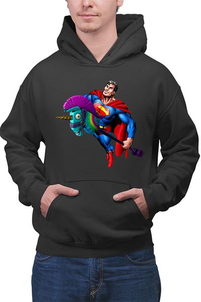 OEM Hanorac Barbati Superman Fortnite Horse Colorfull Troll Fly Happy Smilling