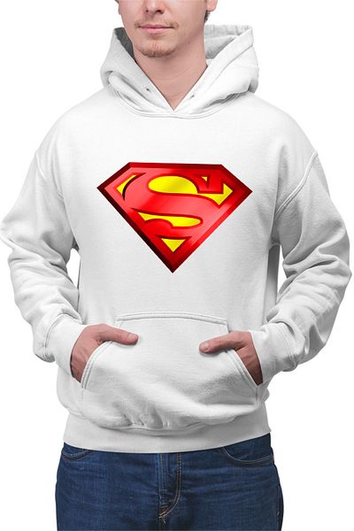 OEM Men's Hoodie Superman Logo Clark Kent Comic Book Jerry Siegel
