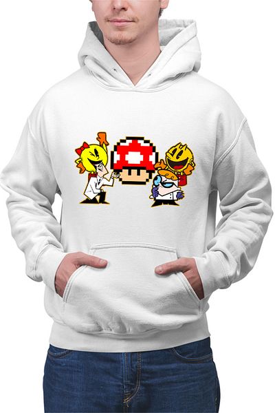 OEM Men's Hoodie Pac Man Mushroom Mario Woman Dexter Powerpuff Girls