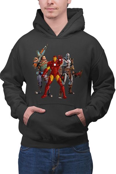 OEM Men's Hoodie Ironman God of War Kratos Axe Fortnite