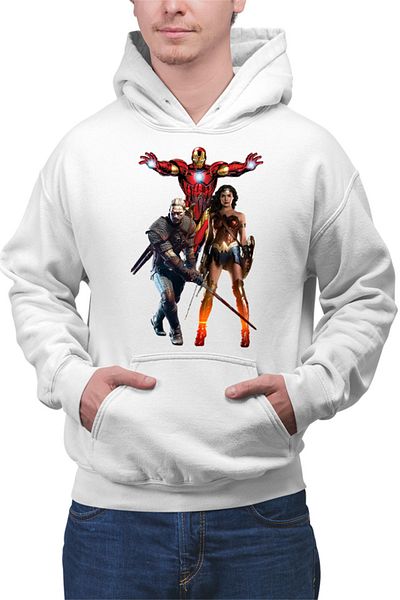 OEM Men's Hoodie Witcher Ironman Wonder Woman Superhero Horror