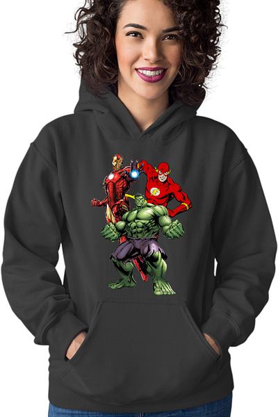 OEM Hanorac Femei Ironman Hulk Flash Flying Hero Fantasy Comic Books