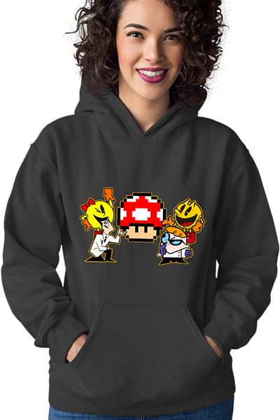 OEM Hanorac Femei Pac Man Mushroom Mario Woman Dexter Powerpuff Girls