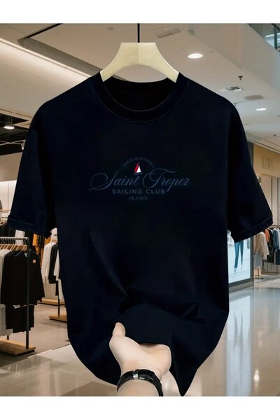 l'eivor تي شيرت قطني مطبوع للجنسين من نادي سانت تروز للإبحار