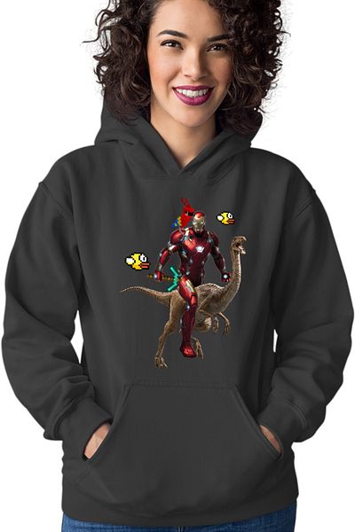 OEM Hanorac Femei Ironman Minecraft Floppy Bird Parrot Jurrasic Park
