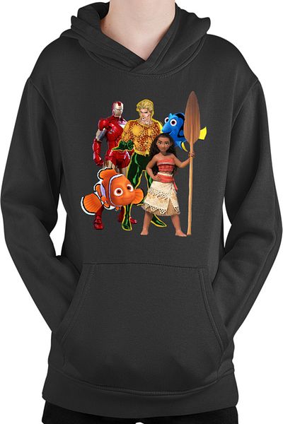 OEM Kids Hoodie Aquaman Ocean Moana Nemo Ironman Find Peace